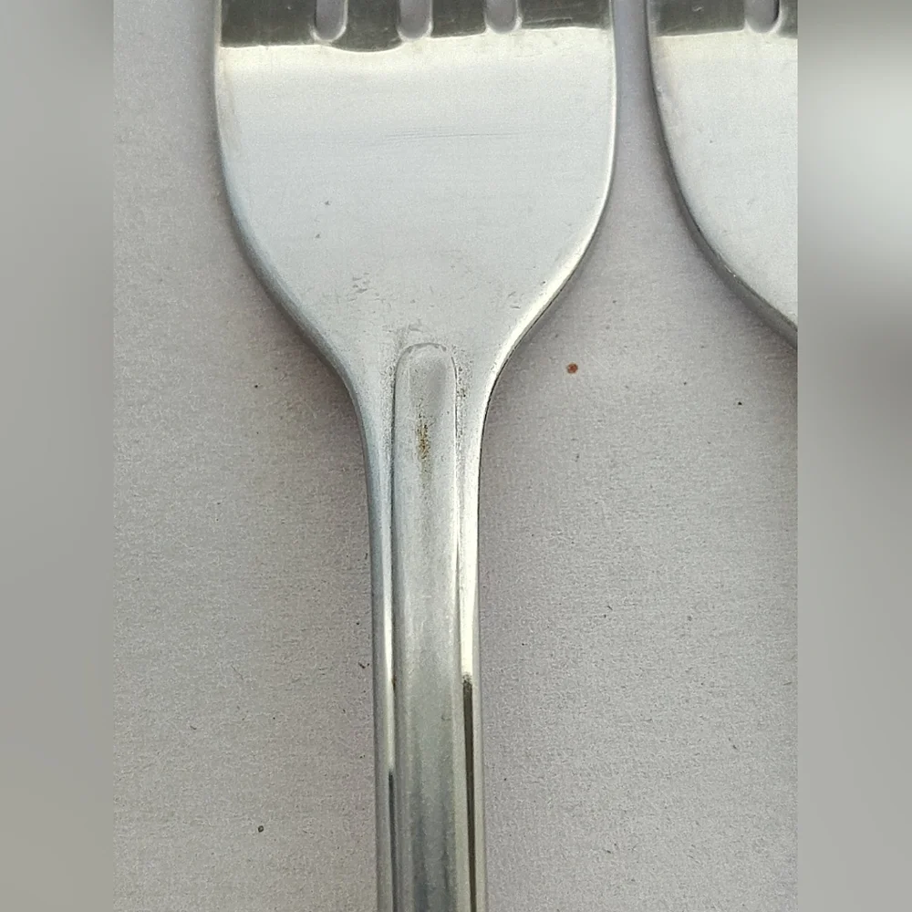 Oneida JOANN JOANNE DINNER FORKS Set of 4 Stainless Frosted Glossy Flatware @